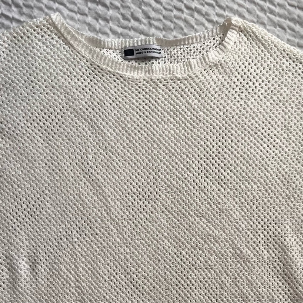 Zara Women's Cream Knit Top